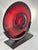 Garnet Art Glass Sculpture on Black Metal Stand, Hand-Blown by Rick & Janet Nicholson, Signed & Dated 2013 For Sale In Boston - Image 6 of 9