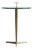 Italian Brass & Glass Side Table in the Style of Gio Ponti For Sale