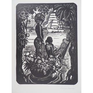 Pierre Falke, Memories of Oceania, 1925, Original Wood Engraving For Sale