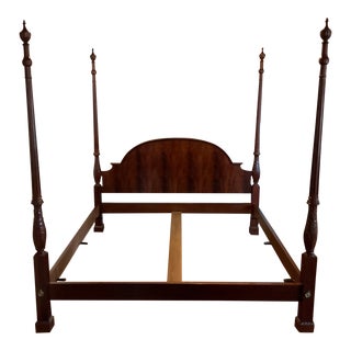 1990s Baker King Size 17th Century Charleston Collection Bed Frame For Sale