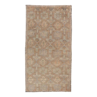 Antique Konya Rug With Soft Sand, Warm Beige, Pale Taupe, and Faded Clay For Sale