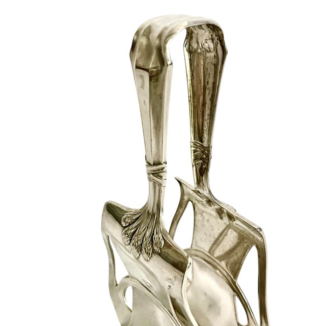 Early 20th Century French Silver-Plated Asparagus Serving Tongs For Sale - Image 9 of 10