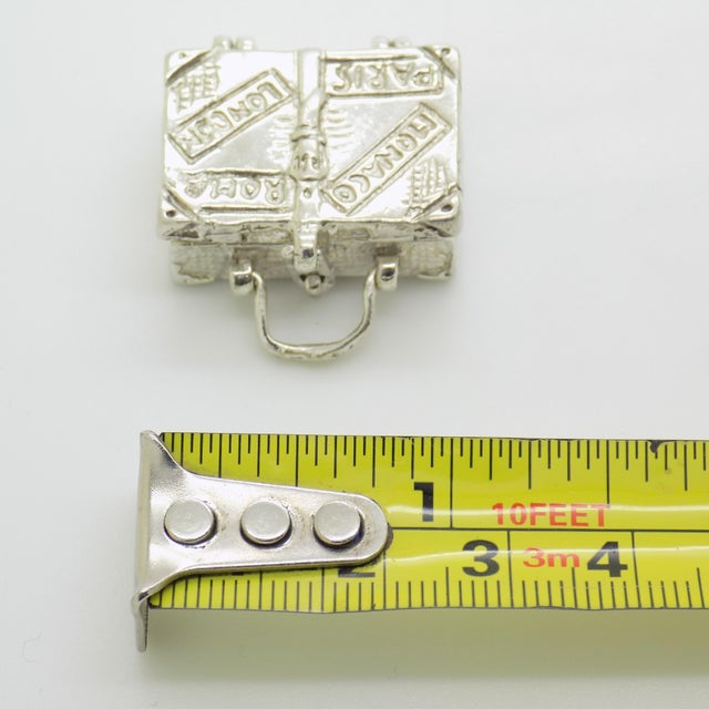 Vintage Italian Handmade Silver Luggage Box, Italy, 1970s For Sale - Image 13 of 14