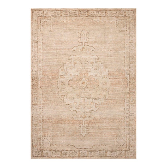 Chris Loves Julia x Loloi Palma Spice / Natural 7'-10" x 10' Area Rug For Sale