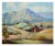 Beautiful mid century California landscape painting of a red barn tucked in the hills beneath Mt. Tamalpais, by an unknown...