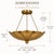 Metal Gold Shell Pendant Chandelier Light, Modern Coastal Ceiling Fixture, Elegant Gold Decor for Living Room or Dining Area For Sale - Image 7 of 14