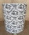 1980s Vintage Labrazel Ceramic Black/Cream Toile Wastebasket, Made in Italy For Sale - Image 5 of 7