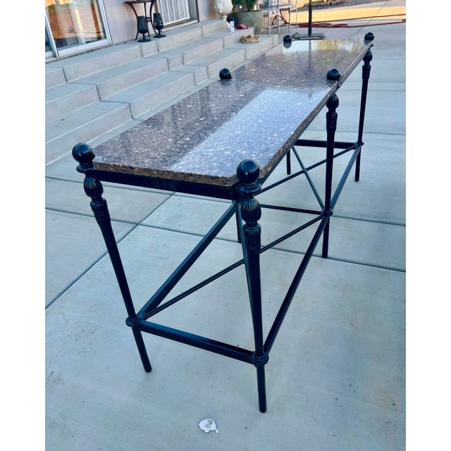 Michael Taylor Michael Taylor Designs Cast Aluminum Montecito Outdoor #2079 Console Table For Sale - Image 4 of 6