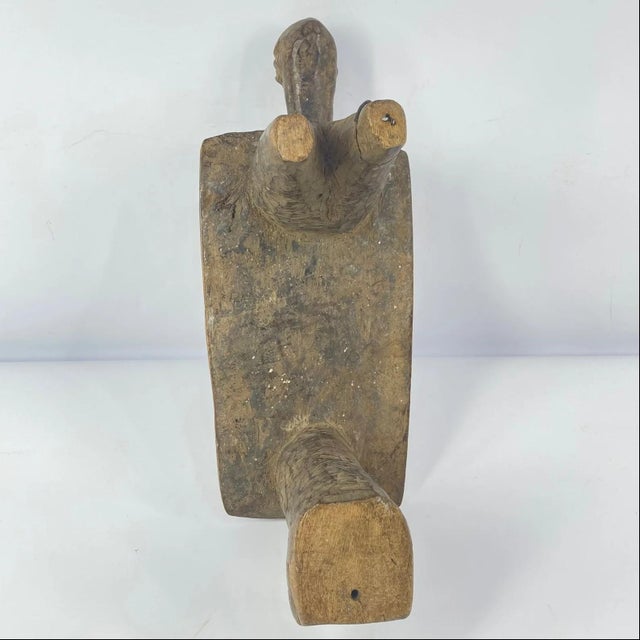 Early 20th Century Lobi Stool With Face Burkina Faso For Sale - Image 4 of 7