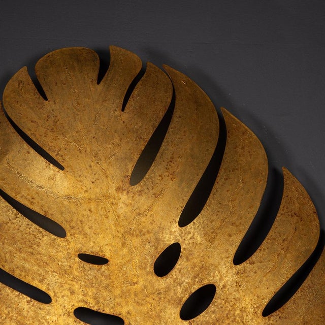 Vintage Spanish Leaf Wall Lights, 1970, Set of 6 For Sale - Image 9 of 11