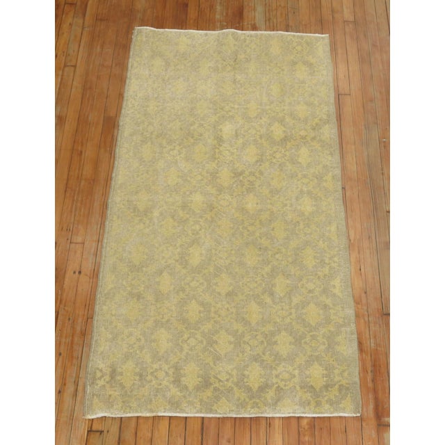Gray Vintage Turkish Konya Runner - 3'4" x 6'5" For Sale In New York - Image 6 of 6