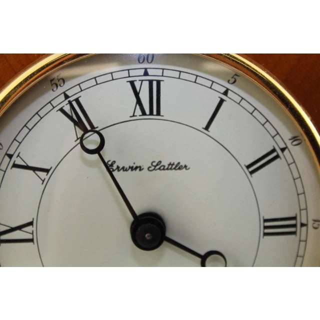Fine wooden housing, 1/2 hourshake, cambered enamel dial This piece has an attribution mark, I am sure that it is...