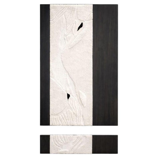 Diptyque Wall Sculpture in Wool and Metal by Tina Tictone For Sale - Image 9 of 9