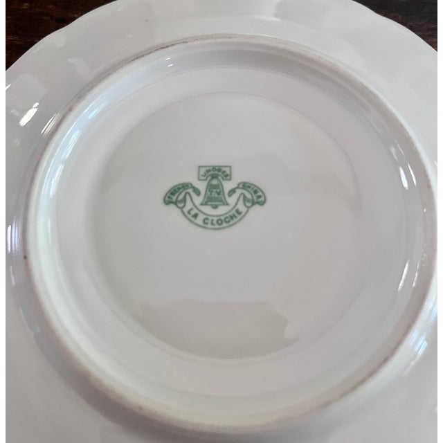 Antique Tressemanes & Vogt Limoges "La Cloche" Cream Soup Bowls & Saucers - Set of 12 For Sale - Image 18 of 18