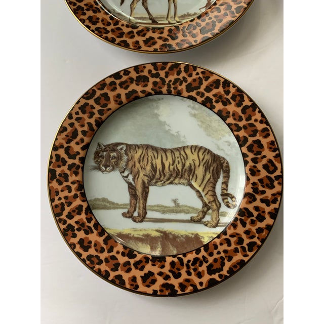 Vintage Fitz and Floyd Safari Leopard Dessert Salad Plates Set of 4 Chairish