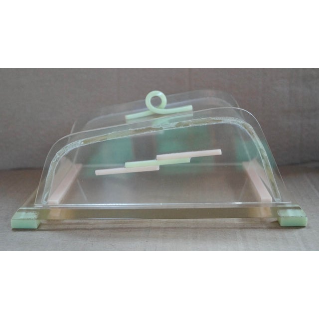 Art Deco Acrylic Butter Dish, 1930 For Sale - Image 4 of 7