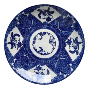 Japans Sometsuke Blue and White Imari Plate, 1900s