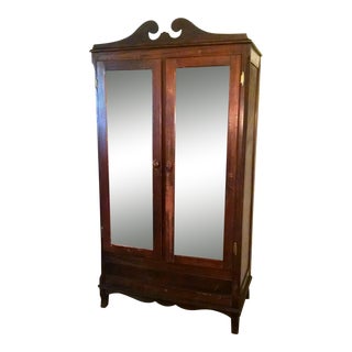 Antique Italian Wardrobe Closet For Sale