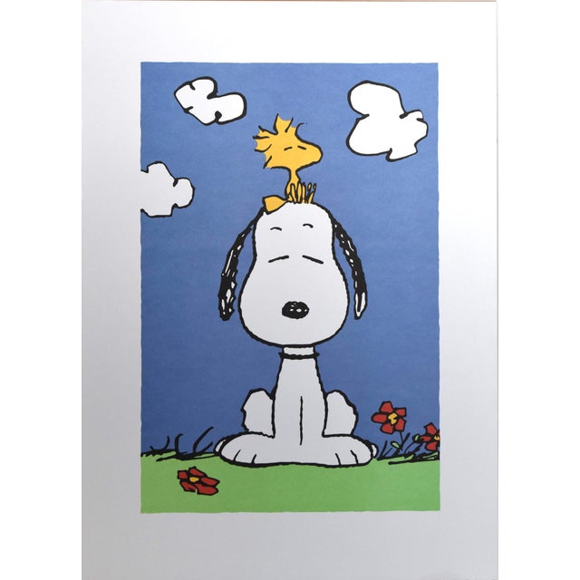 Woodstock Sitting on Snoopy's Head Poster by United Feature Syndicate, 1990s For Sale - Image 6 of 6