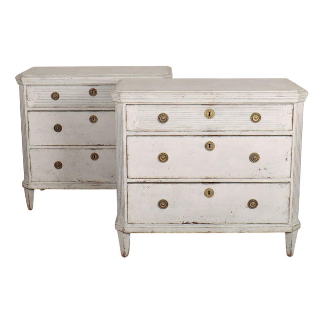 Swedish Painted Commodes, 1890s, Set of 2 For Sale