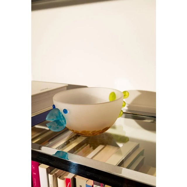 2000s ‘Chick’ Collectible Art Glass Bowl, Borowski Glass Attributed For Sale - Image 6 of 12