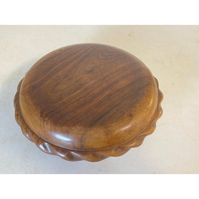 French Rounded Wooden Box, 1960 For Sale - Image 4 of 12