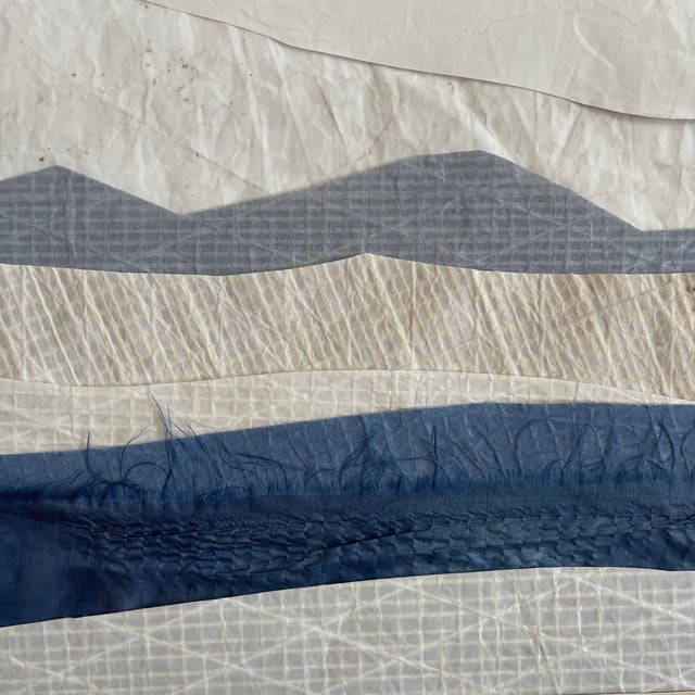 Contemporary Semi-Abstract​ Mixed Media Nautical Sailcloth Landscapes​ - Set of 3 by JJ-Hogan For Sale - Image 11 of 13