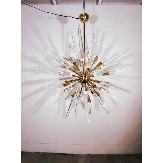 Sputnik 24 Brass Lights with Murano Glass For Sale - Image 6 of 13