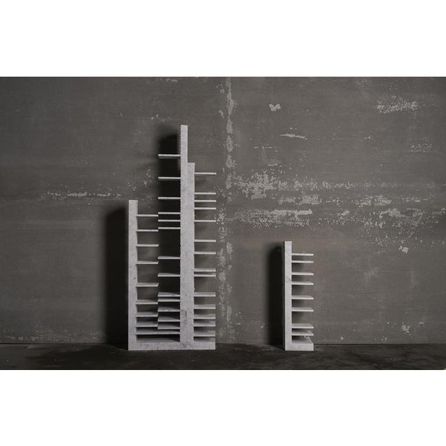 Spacco 150 Vertical Bookcase in Bianco Carrara Marble by Bufalini Marmi For Sale - Image 10 of 13