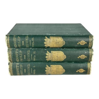 Antiquarian Book Set: Prescott's Philip II, 1869 Three-Volume History For Sale