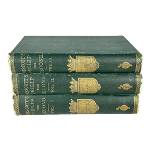 Antiquarian Book Set: Prescott's Philip II, 1869 Three-Volume History