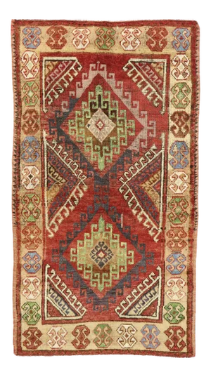 Vintage Turkish Oushak Rug, 03'11 X 06'11
