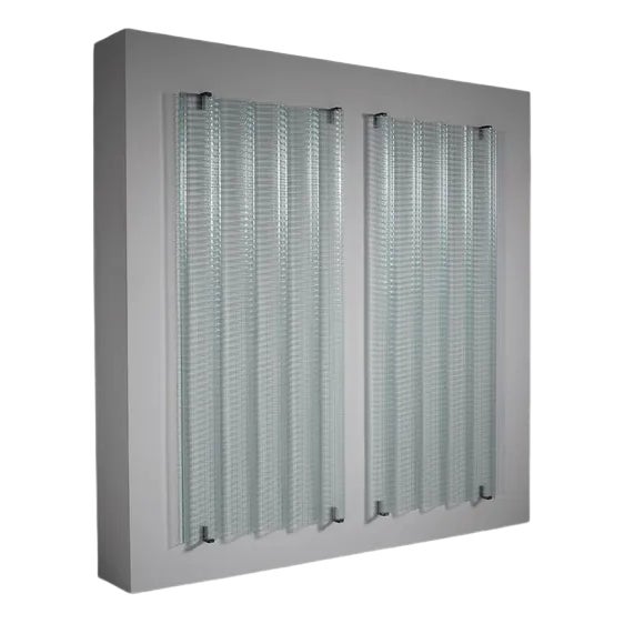 Structured Corrugated Glass Panels by Saint-Gobain, France, 1950s For Sale