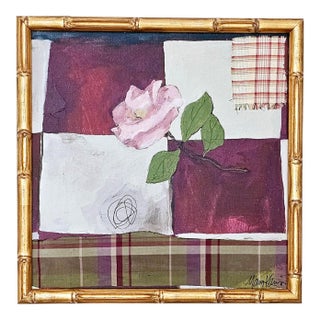 A Rose Is a Rose Is an Impressionistic Painting in the Style of Diebenkorn by Mary Kaiser For Sale