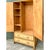 Tan Vintage Notched Bamboo and Rattan Armoire For Sale - Image 8 of 12