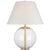 Modern AERIN by Visual Comfort Signature Morton Large Table Lamp in Clear Glass with Linen Shade For Sale - Image 3 of 3