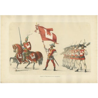 Berchtold Von Wyzzenburg and His Banner Bearers in the Bernese Procession, 1855, Paper For Sale