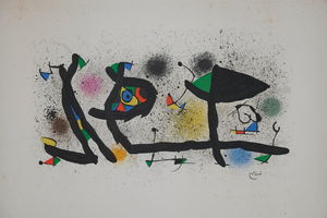 Joan Miro, Surreal Garden, Lithograph