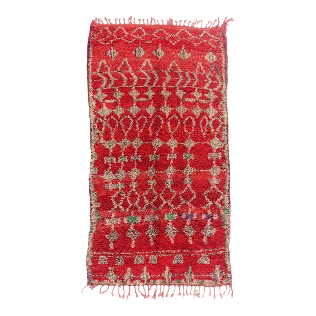 Vintage Boujad Moroccan Rug, 05'07 X 10'01 For Sale
