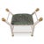 Boca White Earl Emerald Animal Print Bamboo Bench For Sale In Chicago - Image 6 of 9