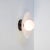 Glass Dish Wall Sconce, 5in Glass Globe, Modern Led Wall Sconce, by Research.Lighting For Sale - Image 7 of 9