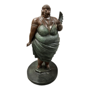 Late 20th Century Bronze Sculpture Of A Woman By Bruno Luna "Dona Bella"