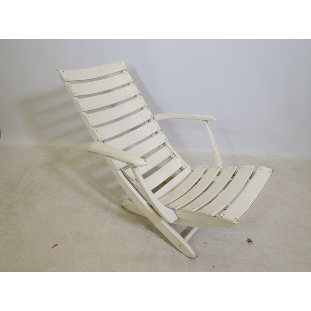 Mid-Century Modern Mid-Century Wooden Riviera Deck Chair from Triconfort, 1970s For Sale - Image 3 of 16