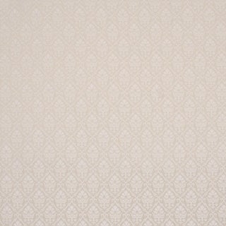Schumacher Grant Damask Fabric In Ivory For Sale