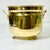 Hollywood Regency Mid-Century Boho Chic Arts & Crafts Hollywood Regency Footed Hammered Brass Planter With Handles For Sale - Image 3 of 8