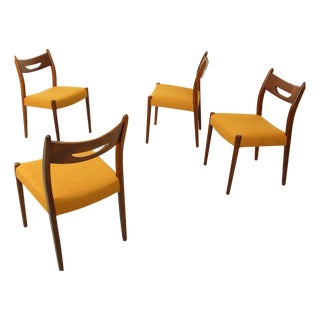 Vintage Teak Chairs, 1960s, Set of 4 For Sale