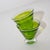 Contemporary Pair of Lime-Green Hand-Blown Mexican Cocktail Glasses For Sale - Image 3 of 6