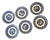Mid 20th Century Flow Blue Willow Ironstone Dessert Plates- Set of Six For Sale