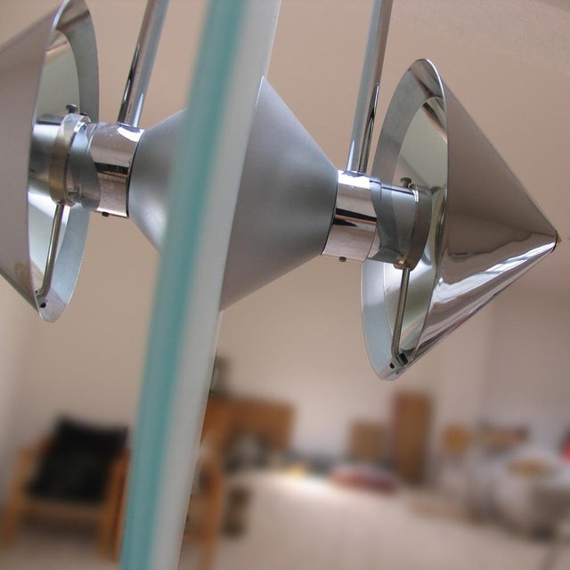 Glass and Chrome Ceiling Light from Fontana Arte, Italy, 1980s For Sale - Image 12 of 14