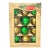 Vintage Shiny Brite Green and Gold Glass Christmas Ornaments – Set of 12 in Original Box For Sale